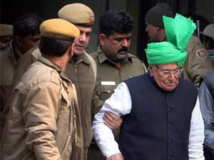Om Prakash Chautala after Founding Guilty in JBT Recruitment Scam