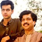 Rahul Mahajan with his father Pramod Mahajan