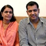 Rahul Mahajan with his mother Rekha Mahajan