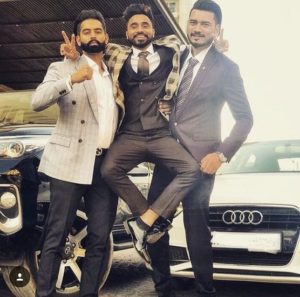 Goldy Kahlon with his best friends Satpal Malhi and Parmish Verma