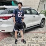 Satpal Malhi with his car (Fortuner)
