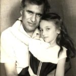 Saumya Tandon (Childhood) with her father B. G. Tandon