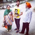 Sukh Kharoud with his parents