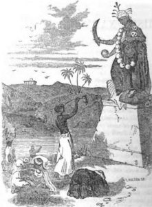 Thug Behram worshipping Goddess Kali (a painter's imagination)