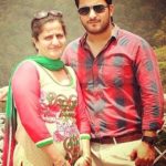 Veer Rajwant Singh with his mother