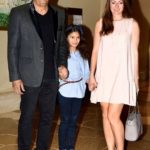 Vindu Dara Singh with his wife Dina Umarova and daughter Amelia Randhawa