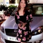 Adaa Khan poses with her Skoda car