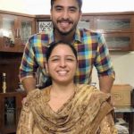 Guri Singh with his mother