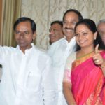 Kalvakuntla Chandrashekar Rao with his daughter