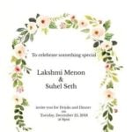 Suhel Seth and Lakshmi Menon marriage invitation
