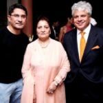 Suhel Seth with his mother Shub Seth and brother Swapan Seth