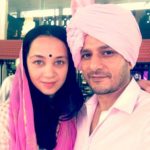 Yudhishtar Urs with his wife Aditi Mehra