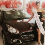 Rashalika with her winning car