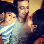 Rochak Kohli with his wife and son