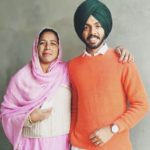 Satbir Aujla with his mother