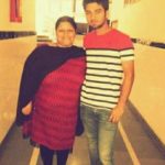 Ankush Bains with his mother