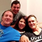 Hardus Viljoen with his father Piet Viljoen, brother Waldo Viljoen, and sister Yolandi Viljoen