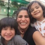 Rubika Liyaquat With Her Son And Daughter
