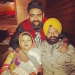 Amrit Maan with his parents