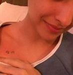 Himanshi Khurana's tattoo below her neck