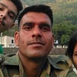 Tej Bahadur Yadav With His Wife Sharmila Devi And Son Rohit
