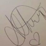 Athiya Shetty's autograph