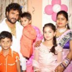 Khesari Lal Yadav With His Wife And Children
