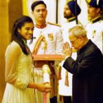 PV Sindhu Receiving The Padma Shri