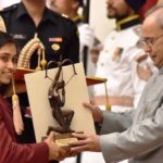 Dipa Karmakar Receiving Arjuna Award