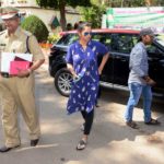 Sania Mirza Coming Out Of Her Range Rover Car