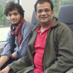 Vidyadhar Joshi with his son 