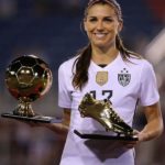 Alex Morgan With SheBelieves Cup Golden Boot and Golden Ball in 2016