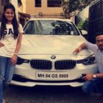 Anita Hassanandani with her car