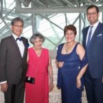 Denzil Smith (left) with his mother, sister Cheryl Roy Smith and brother Lionel Smith