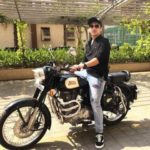 Faisal Khan riding his bike