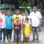 Hima Das Family- Ranjit (father), Rinti (sister), Jonali (mother), Barsha and Basanta (younger siblings), Puspalata (aunt) and Hima’s friend Nabajyoti Saikia