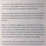 Rahul Gandhi Resignation Letter As Congress Chief
