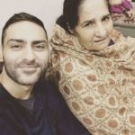 Navi Bhangu with his mother 