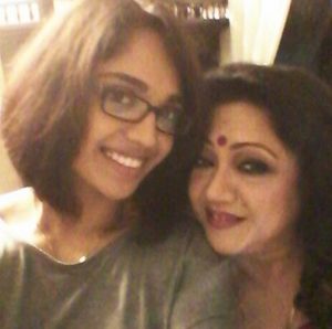 Mumtaz Sorcar with her mother