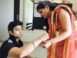 Santosh Juvekar with his sister