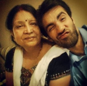 Avinash Tiwary with his mother