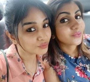 Manjula Paritala and her sister