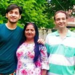 Rajat Verma with his parents