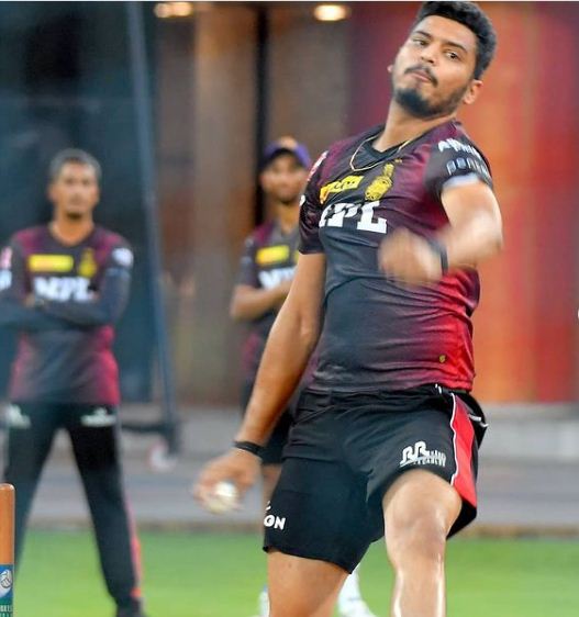 Vaibhav Arora during a training session with KKR