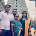 Bhavani Devi with her brothers and mother