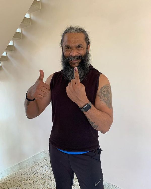 Avinash with lion tattoo