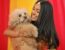 Subah Jain with her dog