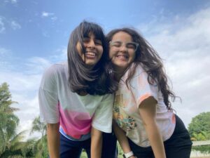 Renaye Tejani with her sister Rheanne Tejani