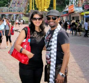 Srikant Maski with his wife Seema Puthran Maski