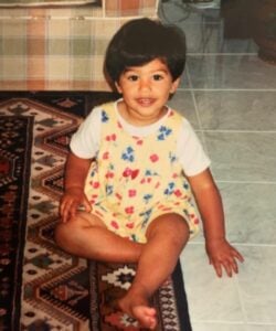 Childhood picture of Sonia Rathee
